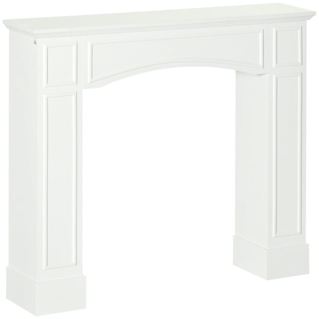 CoSoTower Modern Fireplace Mantel, Surround Mantel for Fireplace with Decorative Pattern Interior Width 29", White
