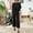 Black, variant on Two Piece Outfits for Women Short Sleeve Top and Long Pants Casual Matching Set with Pockets Summer Wear