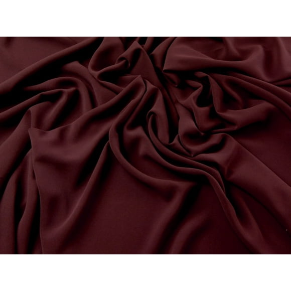 Minerva Soft Polyester Crepe Fabric Plain Mahogany - per yard