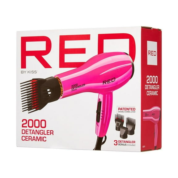 RED by Kiss 2000 Detangler Ceramic Hair Dryer – Pink
