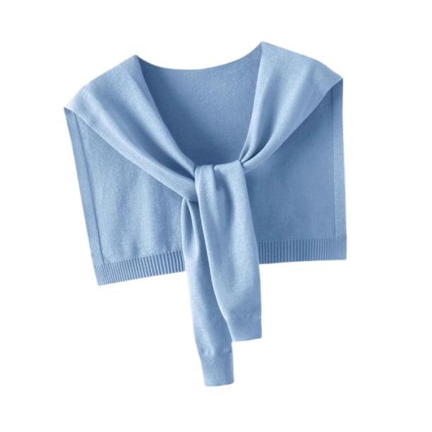 Chal de punto para mujer, capa suave, elegante y acogedora, regalo para uso diario, decorativa. Azul