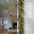 thumbnail image 2 of National Tree Company 9 ft. Frosted Pine Berry Garland with Clear Lights, 2 of 3