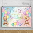 thumbnail image 2 of Gender Reveal Vinyl Backdrop,He or She Photography Background,10x8ft,Baby Shower Bear Photo Studio Backdrops for Party Decorations, 2 of 3