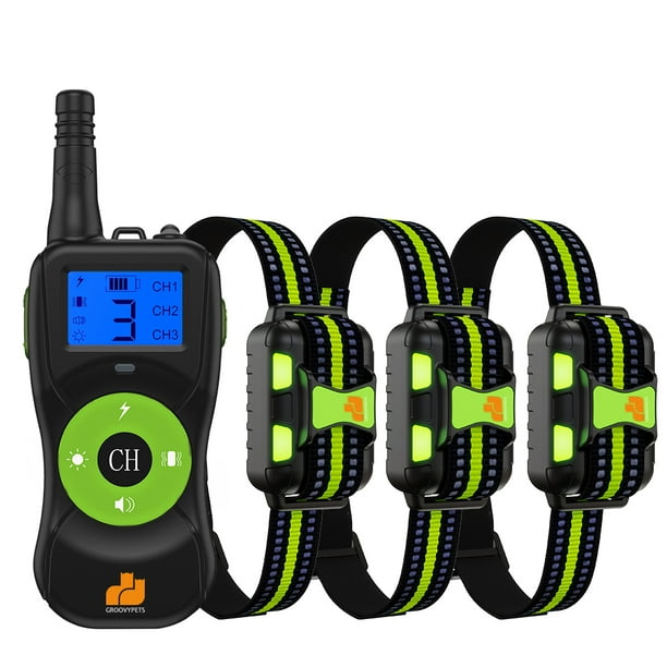 GROOVYPETS All Rechargeable Version Dog Remote Dog Training Collar