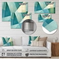 thumbnail image 4 of Designart "Abstract Geometric Fusion in Green and Blue II" Abstract Shapes Metal Wall Decor, 4 of 5