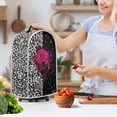 thumbnail image 2 of HELLHERO Rose Leopard Print Coffee Machine Dust Cover for Kitchen Counter Lightweight, 2 of 5