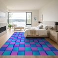 thumbnail image 3 of ODIKA 9'x12' Washable Area Rug Colorful Checkered Vibrant Block Print Contemporary Abstract Decor for Great Room, Indoor Concept, Large Living Low Pile, Flatwoven, 3 of 7