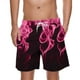 thumbnail image 1 of Pantalones Cortos de Cintura Elástica para Hombre con Bolsillos Pantalones Cortos de Longitud de Rodilla con Impresión de Llama, Pantalones de Playa Casuales con Cordón Elástico, 1 of 6