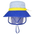 thumbnail image 4 of HECCEI Infant Sun Hat UPF 50+ Sun Protection Hat, 0-6 Months, Blue, 4 of 6