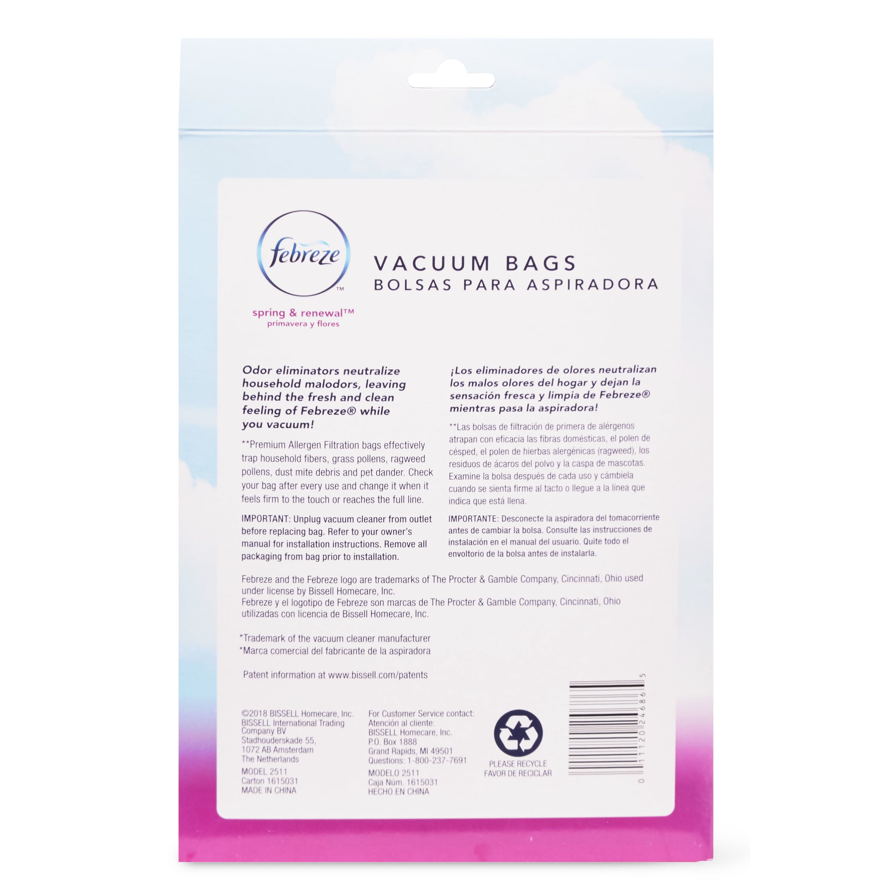 Febreze Hoover Z Premium Allergen Bags Extra Strength Pet Odor Eliminator 3 New 