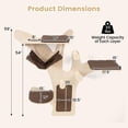 thumbnail image 7 of GVN Cat Tree Tower with Perch, Wall-Mounted Cat Tree, Cat Scratchers for Indoor Cats, Brown, 7 of 7