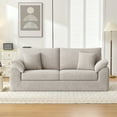 thumbnail image 6 of EOP 62.99" Wide Cloud Compression Sofa, Full Sponge Loveseat with Deep Seat, Upholstered Couch with 4 Pillows, No Assembly Required for Small Living Spaces, Camel, 6 of 9