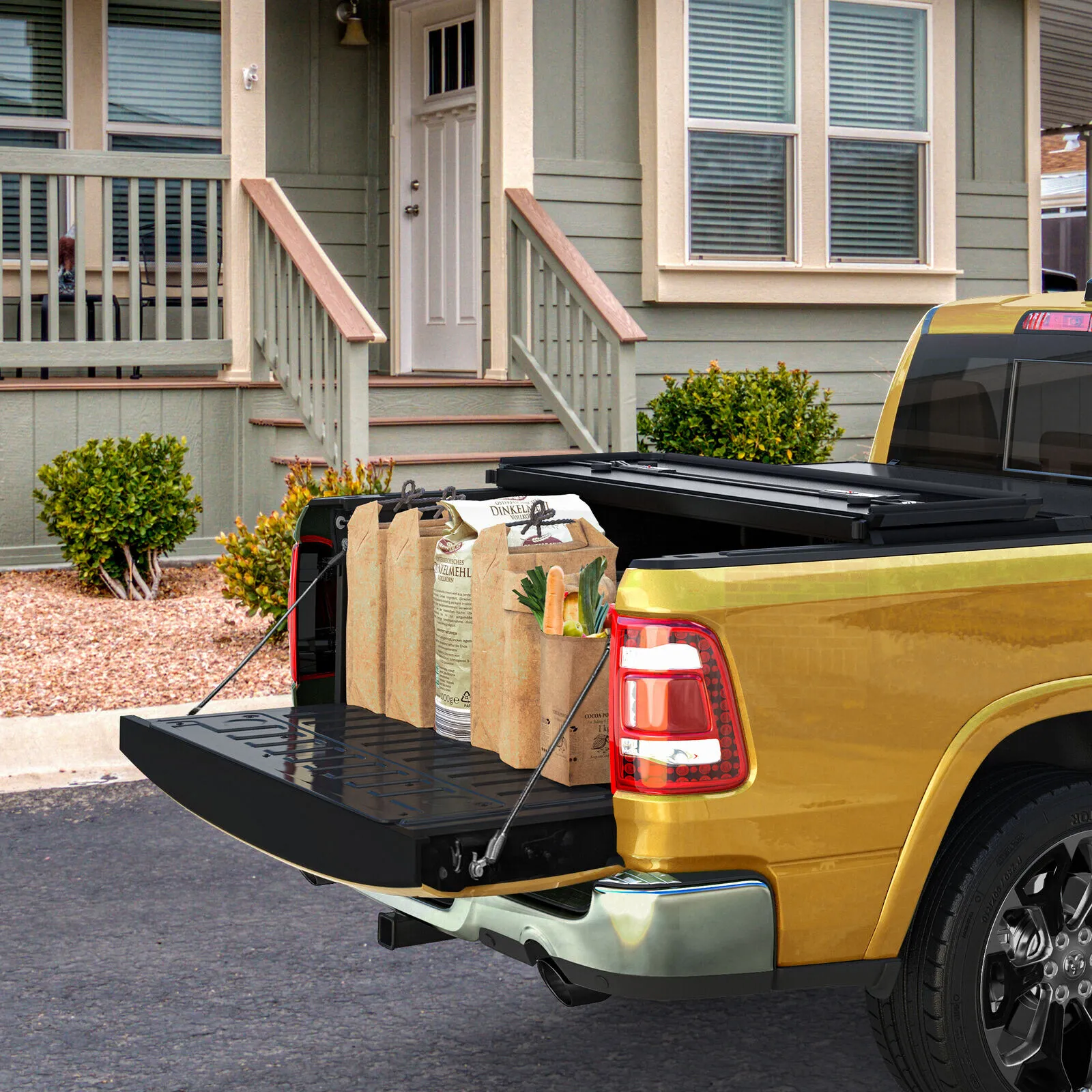 RVNI 5.2FT Hard Tonneau Cover Tri-Fold For 2015-2023 2024 Chevy Colorado GMC Canyon Truck