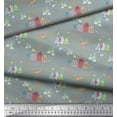 thumbnail image 3 of Soimoi polyester Crepe Fabric House,Tree & Dog Clip Art Print Sewing Fabric Yard 42 Inch Wide, 3 of 3