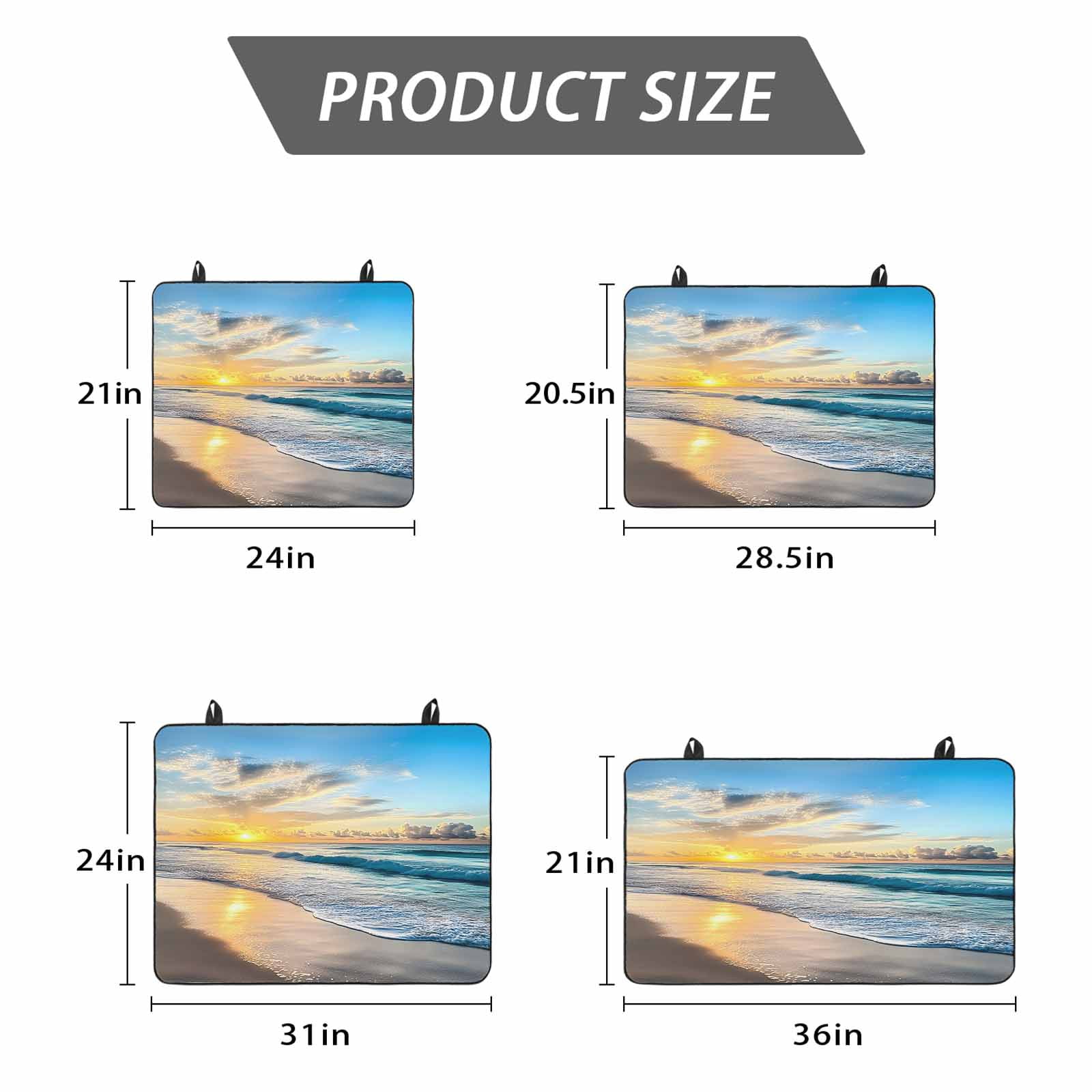 Ocean Sunset Stove Top Cover for Electric Stove, Heat-proof & Non Slip Glass Top Stove Cover Protector, Beach Blue Sky Coastal Seashore Summer Kitchen Flat Cooktop Rubber Mat 24x21 Inches