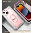 thumbnail image 6 of iPhone 13 Mini Case - Heavy Duty Hybrid Rugged Dual Layer Protective Shockproof Kickstand Cover with Ring Holder for Apple iPhone 13 Mini, G, 6 of 7