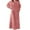 Pink, variant on TMOYZQ Women's Flannel Fuzzy Nightgowns Fall Winter Fleece Warm Nightdress Loose Fit Long Sleeve Crew Neck Plush Long Sleepdress Solid Thick Loungewear with Pockets on Clearance