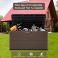 thumbnail image 4 of Horti Cubic Large Waterproof Deck Box with Lockable Covers, All-Weather Resistance, Heavy-Duty HDPE, 10.5 cu ft Storage Bench for Cushions, 4 of 7