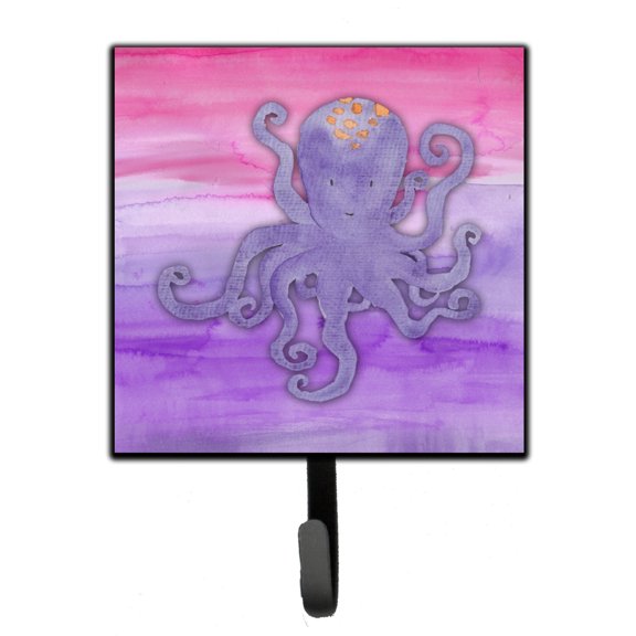 Carolines Treasures BB7424SH4 Octopus Watercolor Leash or Key Holder Single Hook multicolor