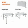 thumbnail image 2 of Square Camping Table, Portable Outdoor Table with Adjustable Height, Lightweight MDF, and Carry Handle for Camping & Picnics (60CM), 2 of 7