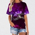 thumbnail image 1 of Pntutb Mode Femmes Décontracté Manches Courtes Col Rond Imprimé Hauts Blouse pour Dames, 1 of 5