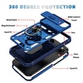thumbnail image 2 of Dteck Case for iPhone Air (2025), Shockproof Impact Resistant Magnetic for Car Holder with Slide Lens Protective Ring Stand Holder Hybrid Hard Rugged Cover, H, 2 of 9