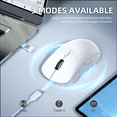 thumbnail image 3 of AJAZZ NJ07 Wireless Mouse, 67g Ultra-Lightweight, 3-Mode 2.4G/Bluetooth/USB-C, 6 Adjustable DPI up to 12800, 1000Hz Optical Sensor, Ergonomic Design Long Battery Life, Compatible with PC & Mac, 3 of 9
