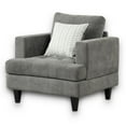 thumbnail image 2 of Lae 35 Inch Sofa Chair- 1 Throw Pillow- Tufted- Gray Chenille Upholstery, 2 of 5