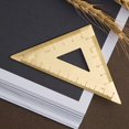 thumbnail image 2 of Retro Copper Right Angle Triangle Ruler Precision Drafting Tool, 2 of 5