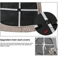 thumbnail image 3 of 4 Pack Khaki Dining Room Chair Covers, Waterproof Dining Chair Seat Covers for Kitchen, Dining Room, 3 of 5