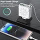 thumbnail image 2 of Cargador de teléfono móvil de carga rápida con 8 puertos (4 USB y 4 Type C) y 150 W, conforme a la norma europea, con cabezal de carga QC5.0, 2 of 4
