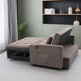 thumbnail image 6 of Modern Minimalist Velvet Three-Seater Sofa Bed 220cm with Three USB Ports and Side Pockets, 6 of 6