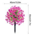 thumbnail image 3 of Artificial Flowers with Ground Spikes for Outdoor - UV-Resistant Fake Plants, No Fade Faux Plants for Porch, Garden, Yard & Patio Decor, 3 of 9