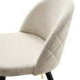 thumbnail image 6 of Side Dining Chair, Set of 2, Fabric, Beige, Modern Contemporary Urban Design, Kitchen Room Cafe Bistro Restaurant Hospitality, 6 of 9