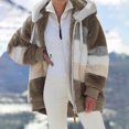 thumbnail image 2 of BELLZELY Winter Coats for Women Ladies Winter Hooded Top Loose Long-sleeve Jacket Plush Coat with Zipper, 2 of 7