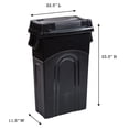 thumbnail image 2 of Tall trash can with rotating lid, 23 gallons, space-saving slim design, easy to remove trash bags, with handle for easy carrying, suitable for indoor/outdoor use, plastic, black, 1 piece., 2 of 7