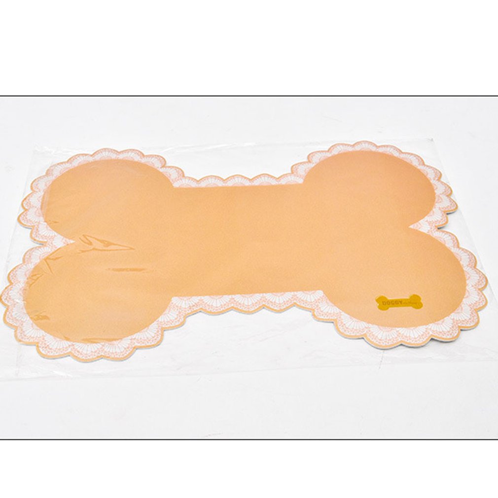 Boneshaped Pet Feeding Mats Nonslip Pet Dogs Cats Bowl Mat Pad Food
