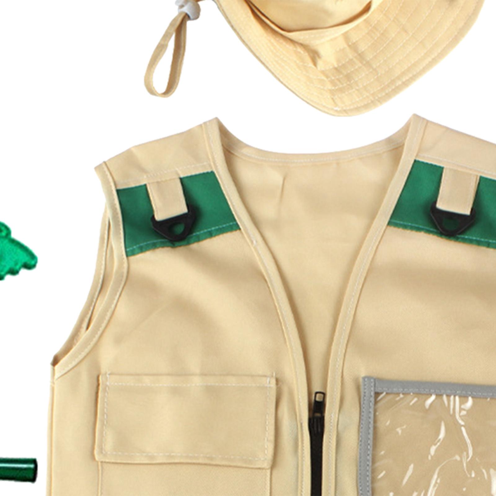 Ramede Kids Explorer Vest and Hat Costume with Magnifying Glass for Kids  Outdoor Adventure Camping Cargo Vest for Boys Girls Pretend Play or Nature  Safari Halloween Party Outfit : : Toys 