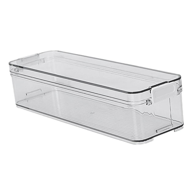 yuksok Clear Food Storage Organizer Bin Vegetable Fruit Container Box for Fridge Pantry Rectangle