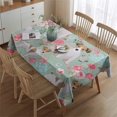 thumbnail image 2 of Jack Russell Terrier Dog and Flower Rectangle Tablecloth 60"x84",Waterproof Polyester Rectangle Table Cloth, Wipeable Spillproof Polyester Tablecloth for Dining, Camping, Indoor and Outdoor, 2 of 5
