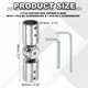 thumbnail image 2 of Conector de Varilla de Cortina de Esquina Uxcell, 2 Pcs Conector Ajustable para Varilla de 3/4", Plata Brillante, 2 of 7