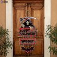 thumbnail image 2 of Halloween Cara Fantasma Calabaza Puerta Colgantes Sombrero De Bruja Truco O Trato Signo Colgante Feliz 2023 Día De Decoración Para El Hogar, 2 of 4