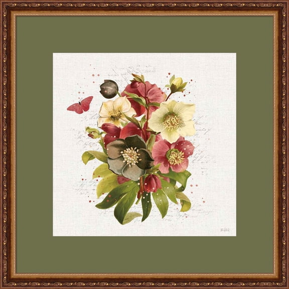 Great Art Now Vintage Petals VII by Katie Pertiet, Framed Wall Art, 24.75W x 24.75H