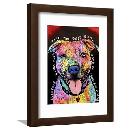 Best Dog Framed Print Wall Art By Dean Russo