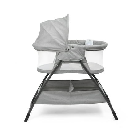 Baby Delight Beside Me Deluxe Bedside Infant Bassinet, Gray, 0-5 Months, JPMA Certified
