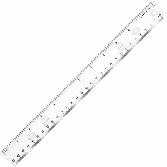 Sparco, SPR01488, 12" Standard Metric Ruler, 1 Each, Clear