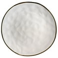 thumbnail image 5 of Elama Modern 16 Piece Stoneware Dinnerware Set in Matte White with Gold Rim, 5 of 9