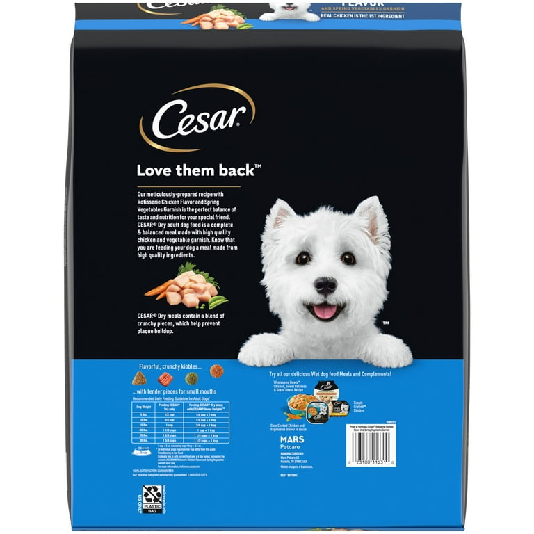 Cesar Small Breed Dry Dog Food with Rotisserie Chicken and Spring