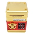thumbnail image 5 of Piggy Bank Cash Coin Can Auto Scroll Paper Money Saving Box Mini ATM Coin Bank Money Saving Box with Password for Boys Girls Toy Gift Gold, 5 of 5