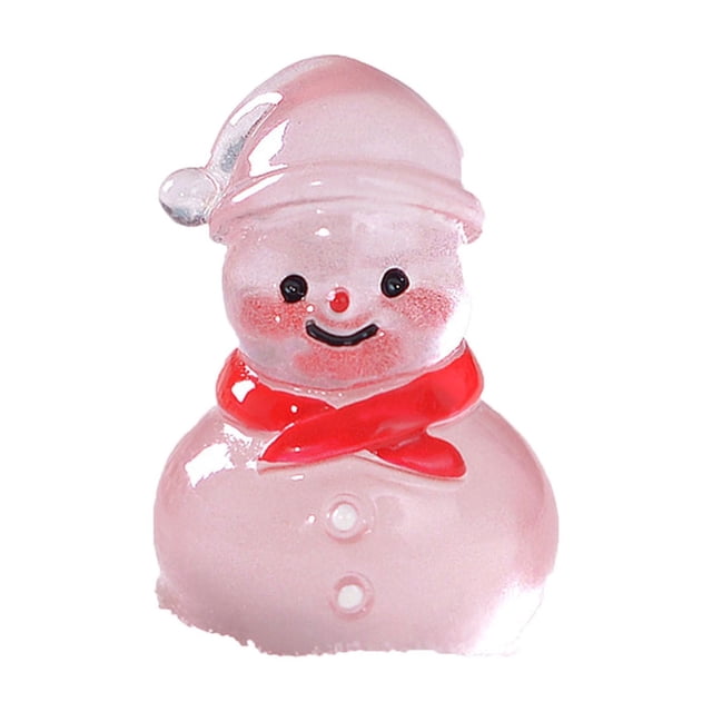 Christmas Cutesnowman Snow Scene Small Ornaments Glowing Snowman Desktop Decorative Accessories